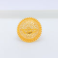 Royal Reflective Circles 22k Gold  Statement Ring