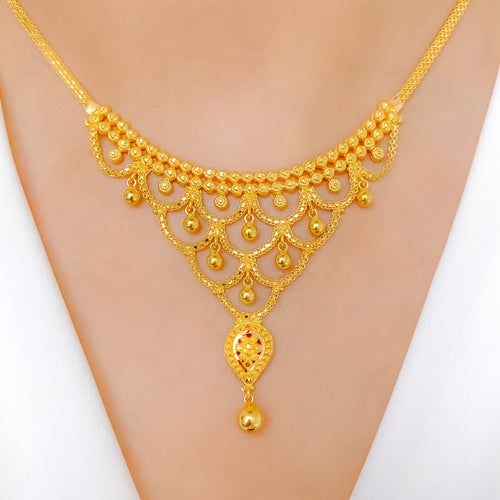 Delightful V Shaped Necklace Set