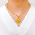 Exquisite High Finish 22k Gold Pendant Set