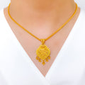 Exquisite High Finish 22k Gold Pendant Set