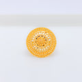 Fancy Bright Sunflower 22k Gold Statement Ring