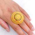 Traditional Meena Statement Ring