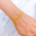 Bold Interlinked Ball 22k Gold Bracelet