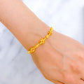 Bright Decorative 22k Gold Floral Bracelet