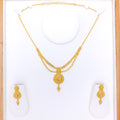 Exclusive Two-Chain Floral 22k Gold Necklace Set