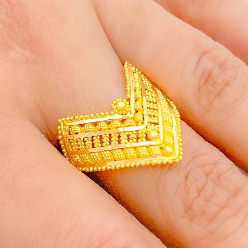 Lavish High Finish Vanki 22k Gold Ring