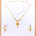 Upscale Graduated Bead 22k Gold Necklace Set