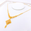 Upscale Graduated Bead 22k Gold Necklace Set