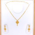 Luscious Tear Drop 22k Gold Necklace Set