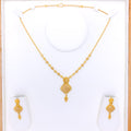 Regal Glossy Geometric 22k Gold  Necklace Set