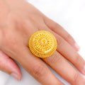 Twirling Mango Accented Statement Ring
