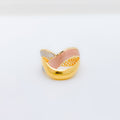 Posh Multi-Finish Winding 22k Gold Ring