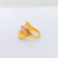 Posh Multi-Finish Winding 22k Gold Ring