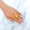 Chic Graduated 22k Gold Bead Ring