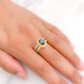 Vintage CZ Accented Ring
