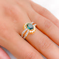 Vintage CZ Accented Ring