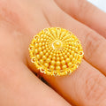 Chic Graduated 22k Gold Bead Ring