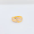 Elegant Three-Tone 22k Gold Knot Ring