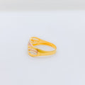 Elegant Three-Tone 22k Gold Knot Ring