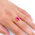 Sleek Bezel Ruby Ring