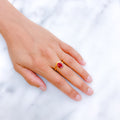 Unique Asymmetrical Ruby Ring
