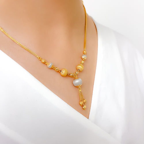 Smart Elegant Fancy 22k Gold Necklace