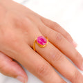 Trendy Ruby Ring