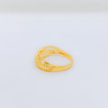 Posh Beaded Spiral 22k Gold  Ring