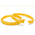 22k-gold-Traditional Floral Baby Bangle Pair