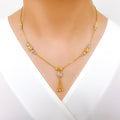 Charming Radiant Two-Tone 22k Gold Necklace