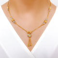 Charming Radiant Two-Tone 22k Gold Necklace