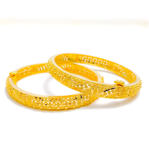 22k-gold-Intricate Beadwork Baby Bangles