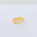 Chic Lustrous Tier 22k Gold Ring