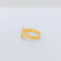 Chic Lustrous Tier 22k Gold Ring