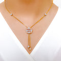 Gorgeous Posh Flower 22k Gold Necklace