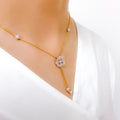 Gorgeous Posh Flower 22k Gold Necklace