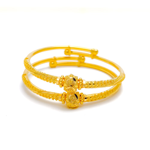 22k-gold-Graceful Traditional Baby Bangle Pair