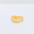 Contemporary Geometric 22k Gold Mesh Ring