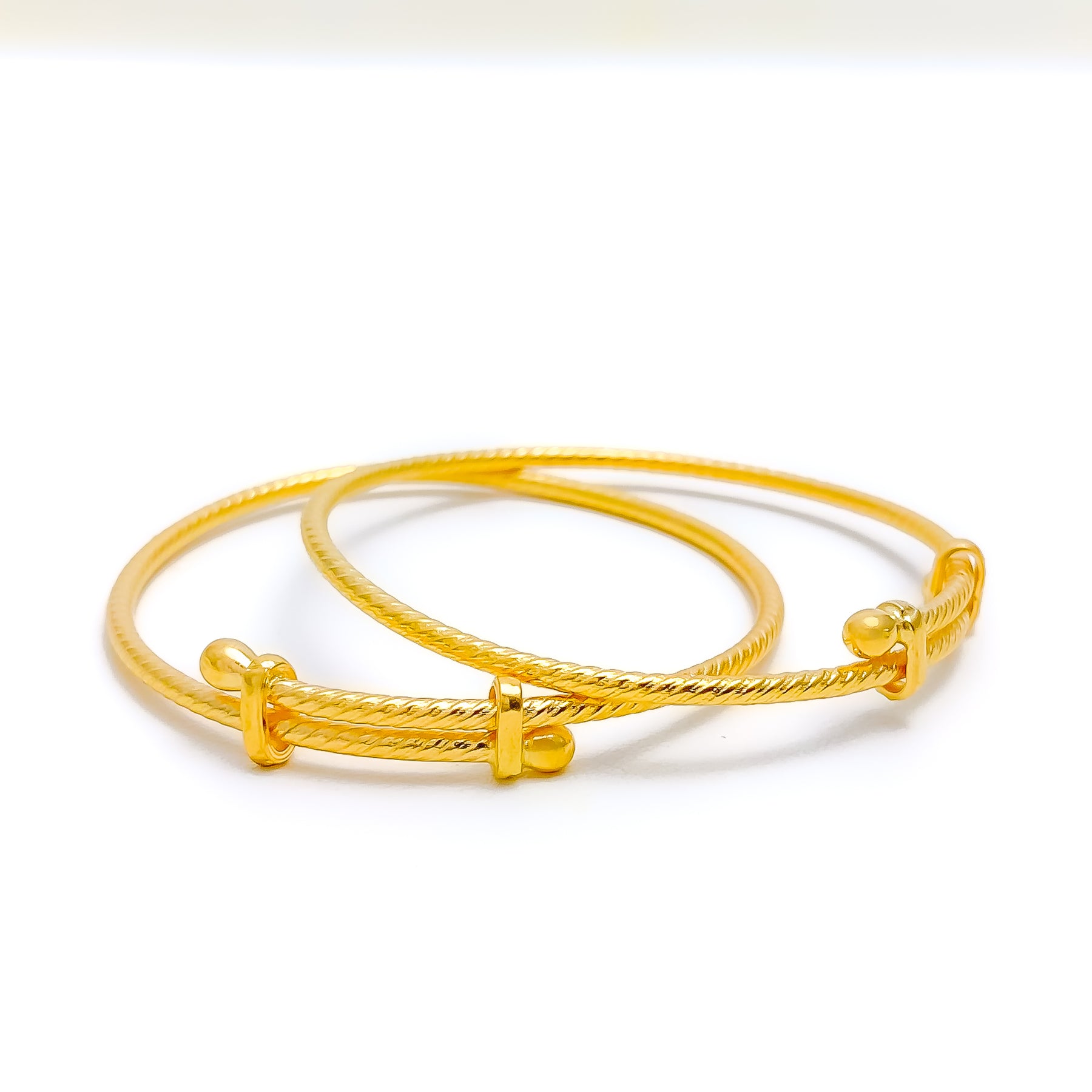 Lightweight baby sale gold bangles