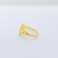 Ethereal Shimmering Leaf 22k Gold Ring