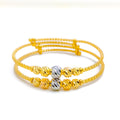 22k-gold-Ritzy Striped Baby Bangle Pair