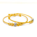 22k-gold-Ritzy Striped Baby Bangle Pair