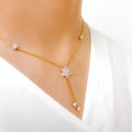 Dainty Lightweight CZ 22k Gold Necklace