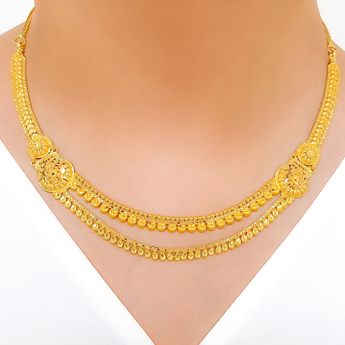 Classic Two Lara 22k Gold Necklace Set