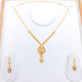 Trendy Hanging Five Hearts Necklace Set