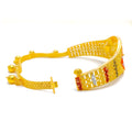 Multi Tone Marquise Adorned Bangle Bracelet w/ Tassel