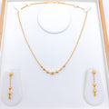 Simple Two-Tone Orb Necklace Set