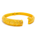 22k-gold-Evergreen Beaded Tapered Bangle Bracelet 