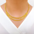 Decorative Textured Two 22k Gold Lara Set