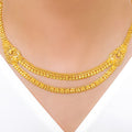 Decorative Textured Two 22k Gold Lara Set